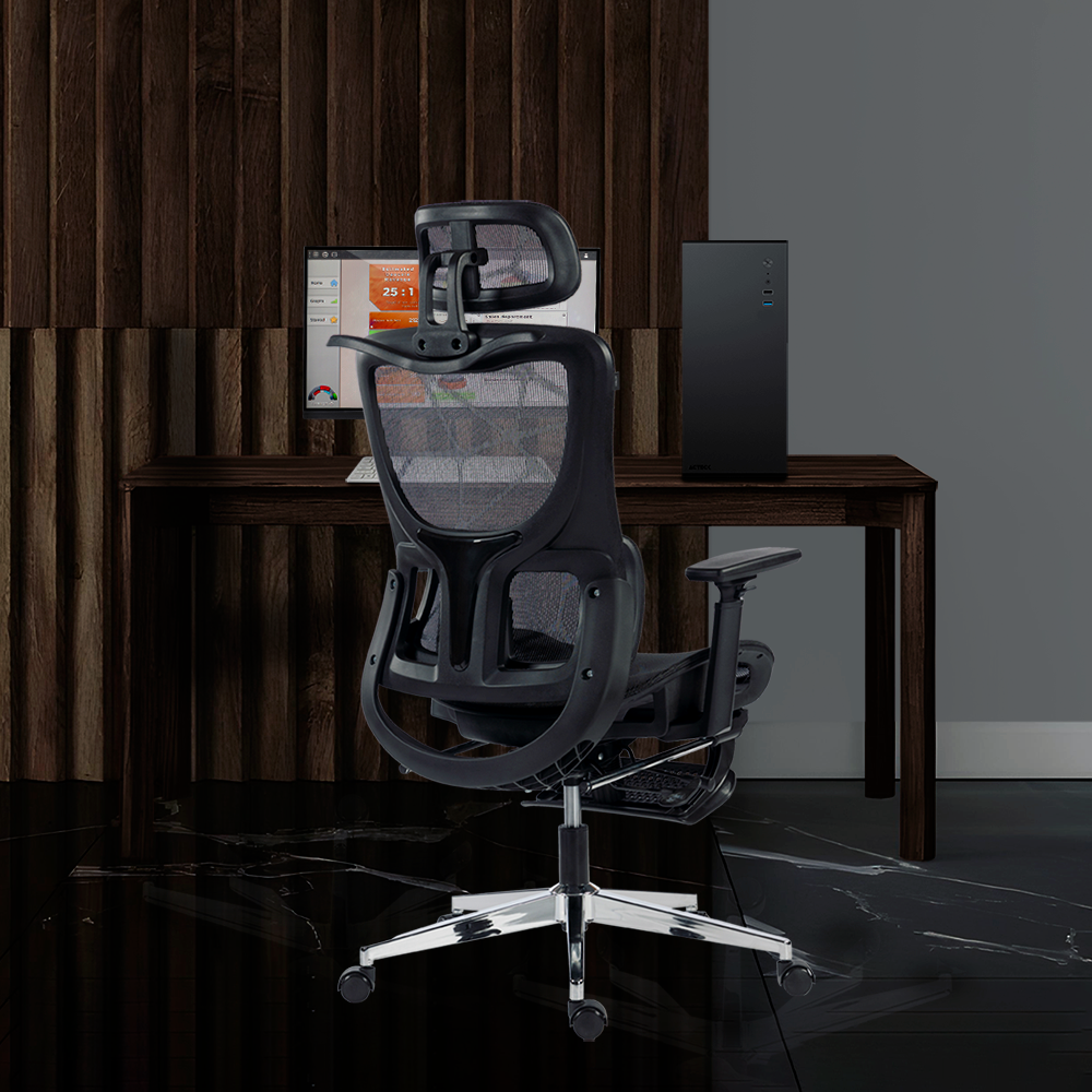 Silla | Flux Ultra EC696HR | Marco Negro - Malla Negra