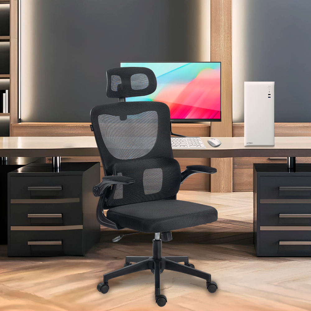 Silla | Flux Prime EC636HR | Marco Negro- Malla Negra