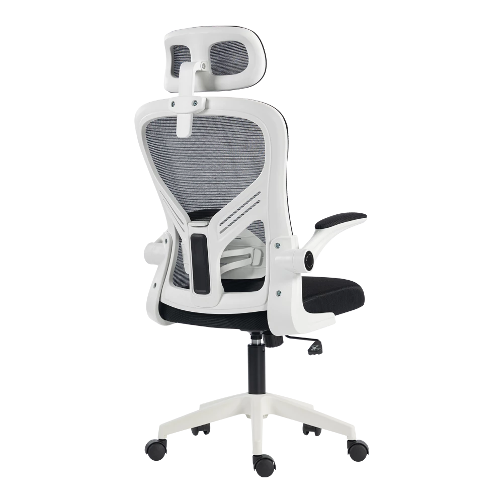 Silla | Flux Base EC343HR | Marco Blanco- Malla Negra