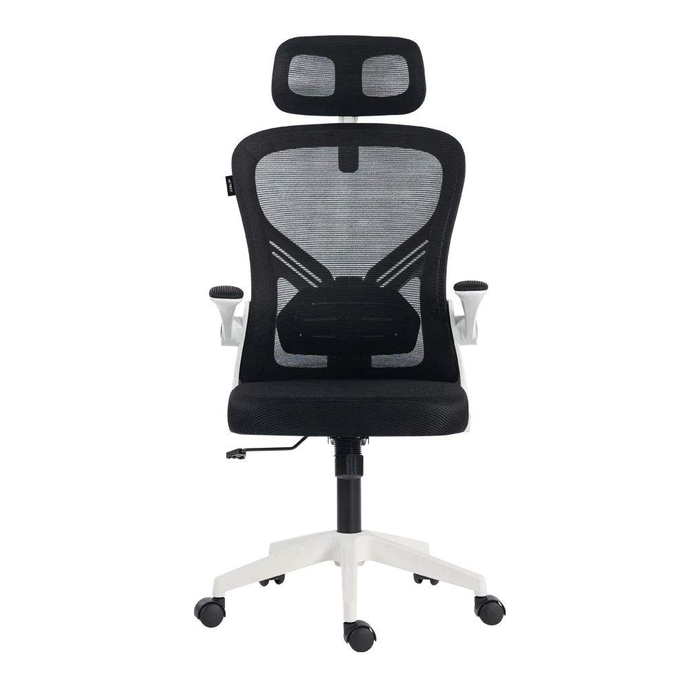 Silla | Flux Base EC343HR | Marco Blanco- Malla Negra
