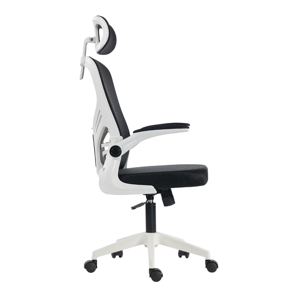 Silla | Flux Base EC343HR | Marco Blanco- Malla Negra