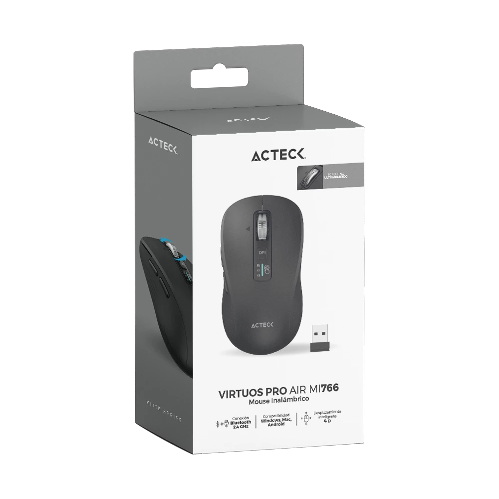 Mouse Multidispositivo | Virtuos Pro Air MI766 | Negro