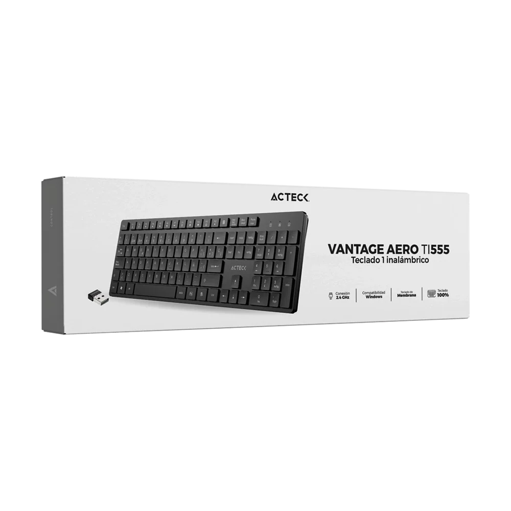Teclado Inalámbrico | Vantage Aero TI555 | Negro