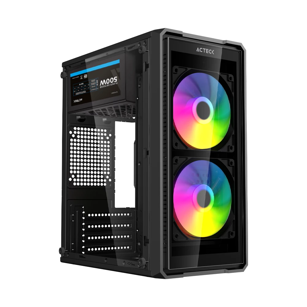 Gabinete Mini Torre | Doom Ultra Crystal GI750C | Negro