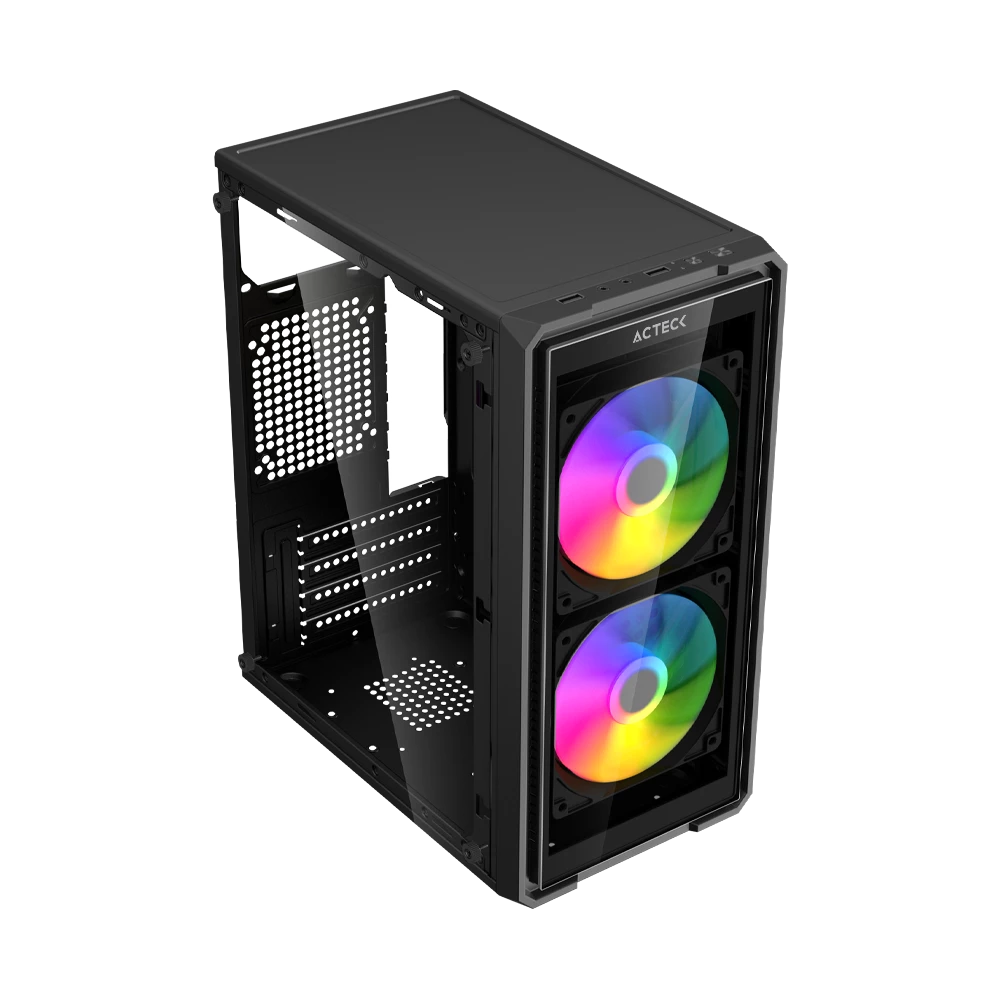 Gabinete Mini Torre | Doom Ultra Crystal GI750C | Negro