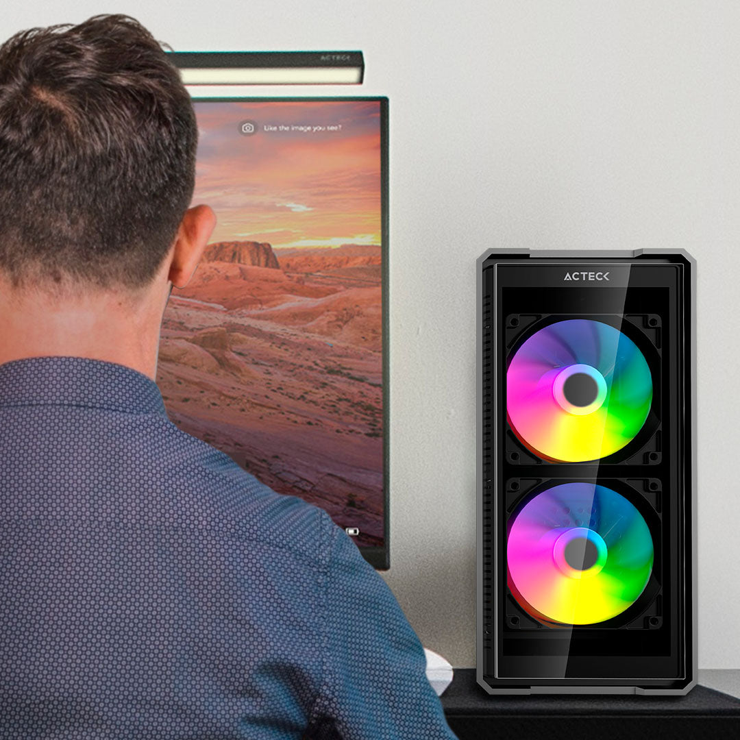 Gabinete Mini Torre | Doom Ultra Crystal GI750C | Negro