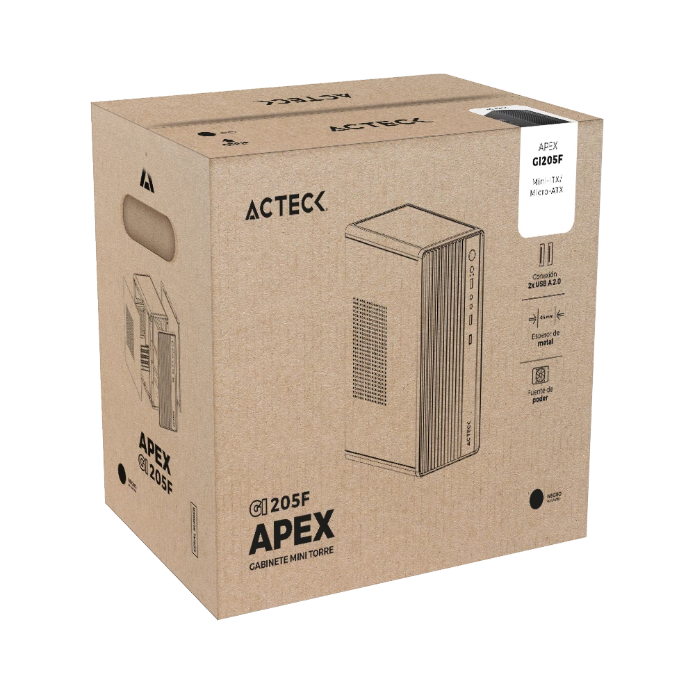 Gabinete Mini Torre | Apex GI205F | Negro