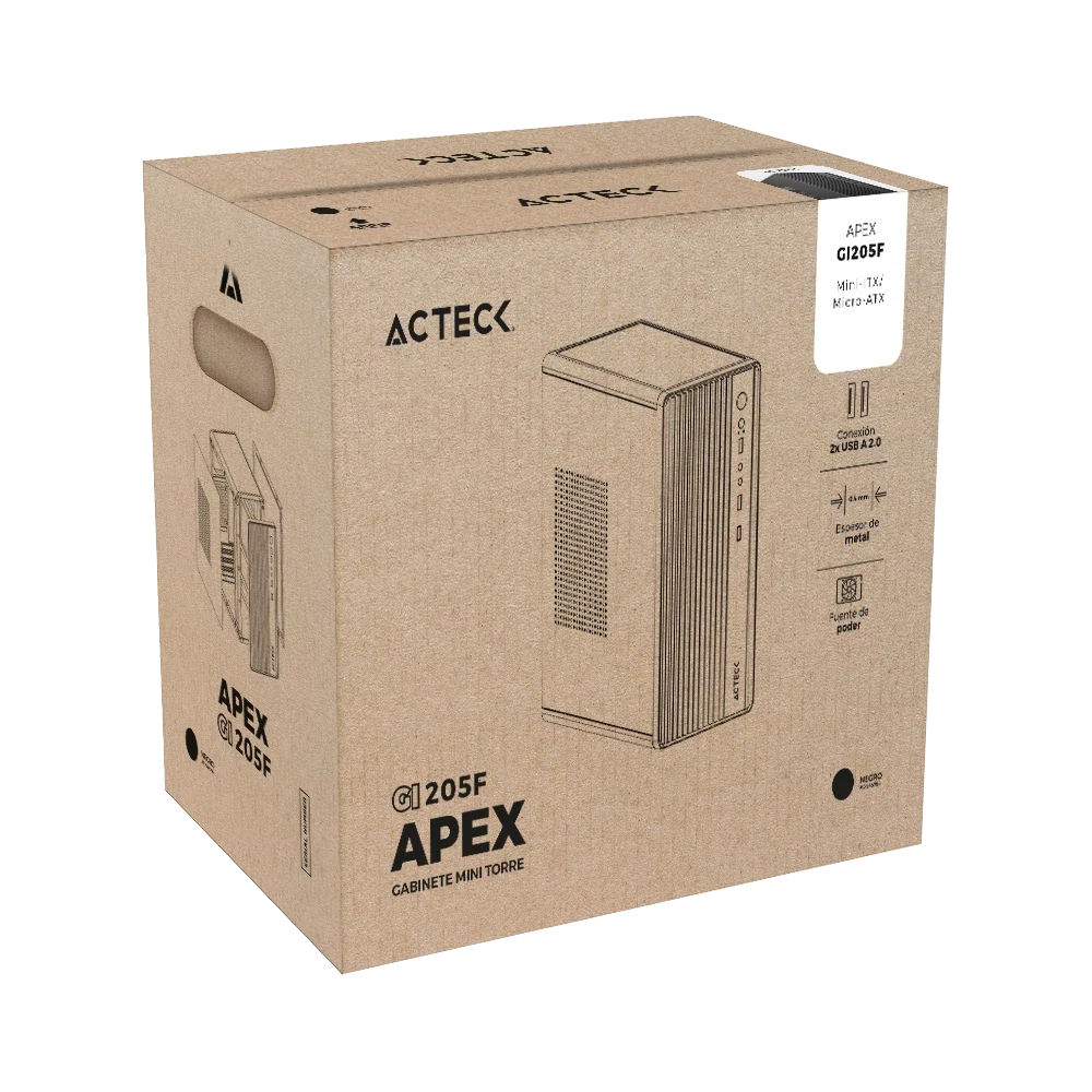 Gabinete Mini Torre | Apex GI205F | Negro