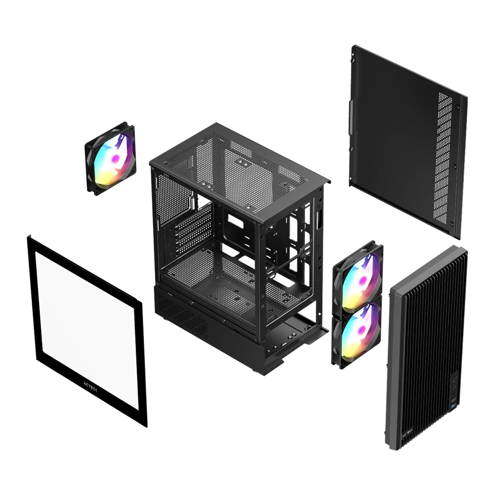 Gabinete Compact Mini Torre | Zyron GC606 | Negro