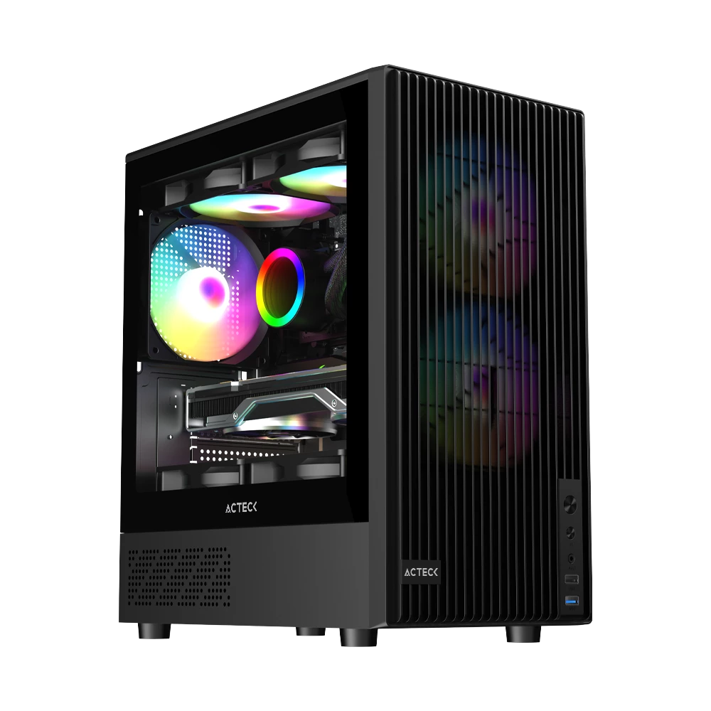 Gabinete Compact Mini Torre | Zyron GC606 | Negro