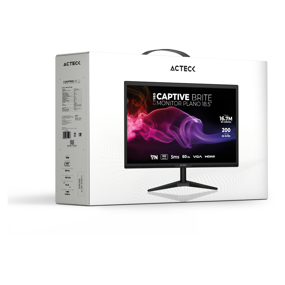 Monitor Plano 18.5 TN | Captive Brite CB185 | Negro