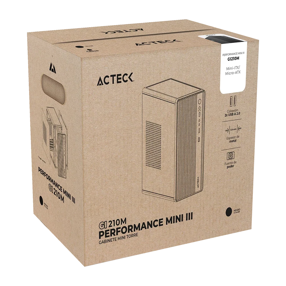 Gabinete Mini Torre | Performance Mini III GI210M | Negro