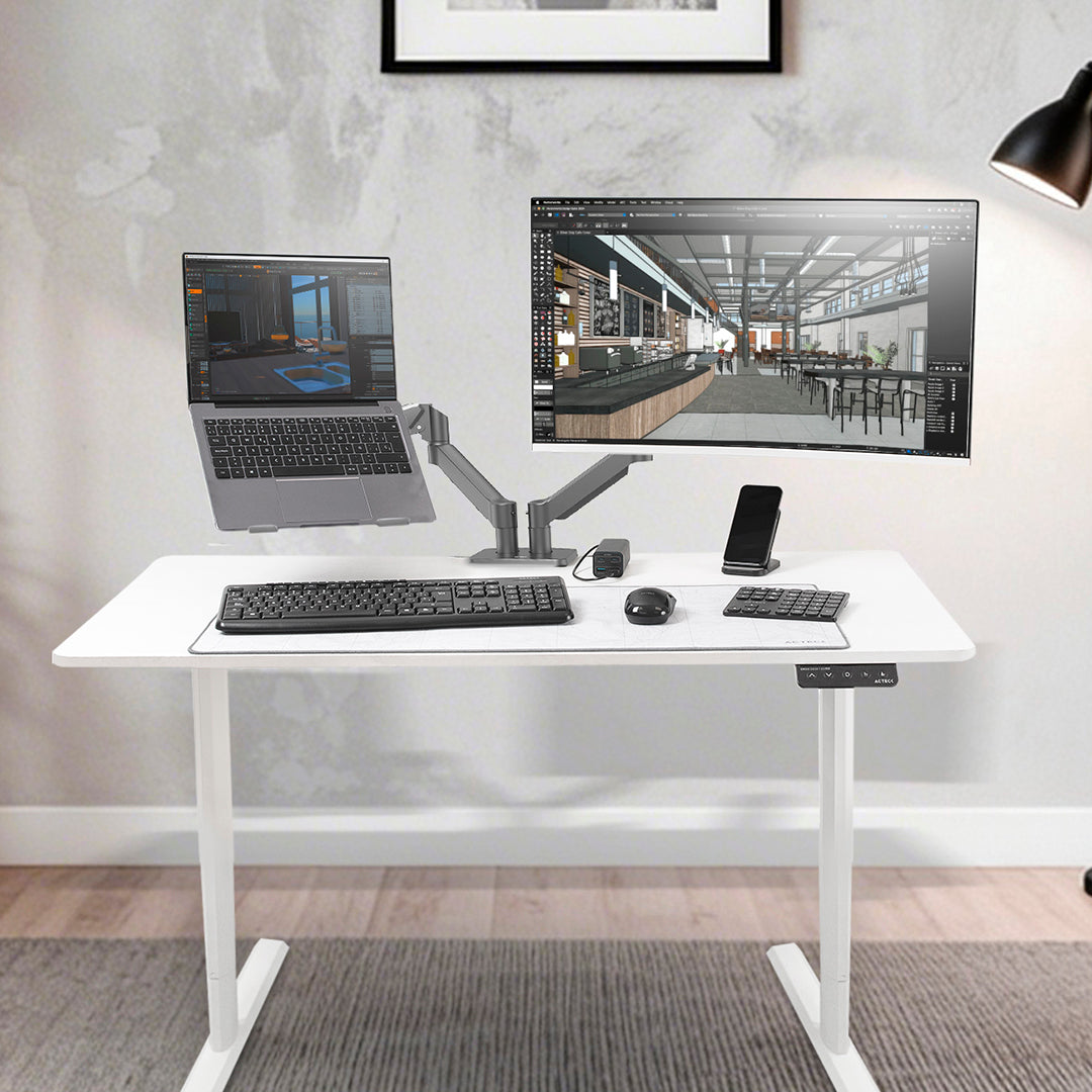 Soporte para Monitor y Laptop con C-Clamp | Enforce Motion SM729 |Negro