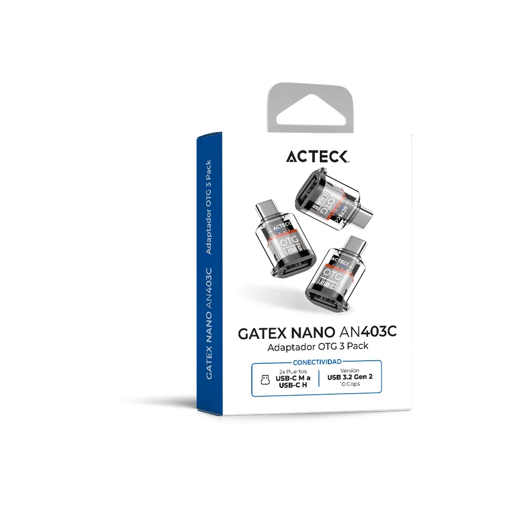 Adaptador OTG 3 Pack Tipo Dongle | Gatex Nano AN403C