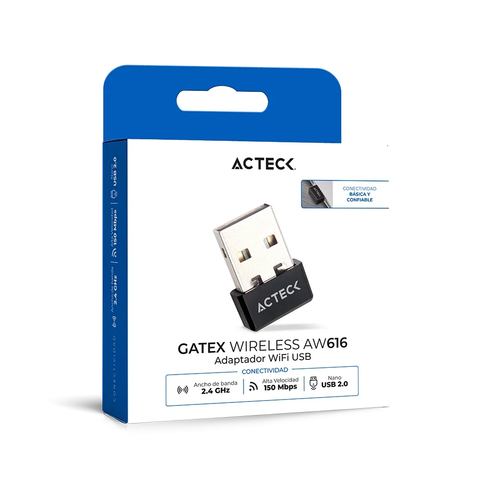 Adaptador USB Inalambrico WiFi 150M | Gatex Wireless AW616