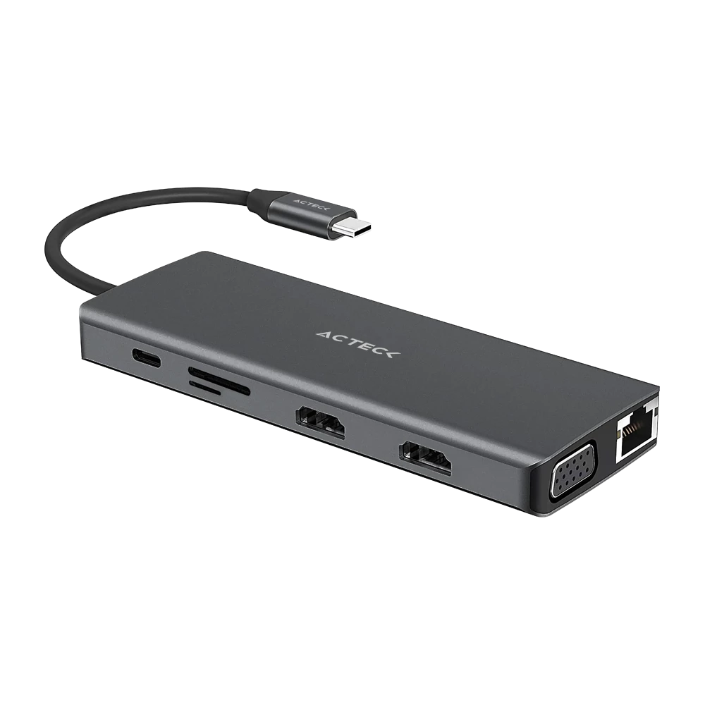 Hub USB-C 12 en 1 | Gatex Dock HD795 | Advanced Series Titanio