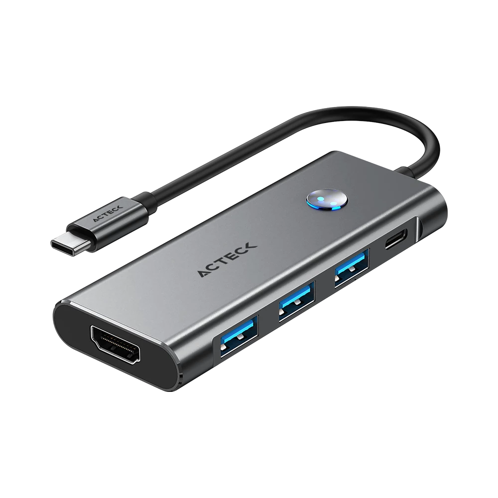 Hub OTS USB-C 8 en 1 | Gatex Dock HD780 | Advanced Series Titanio