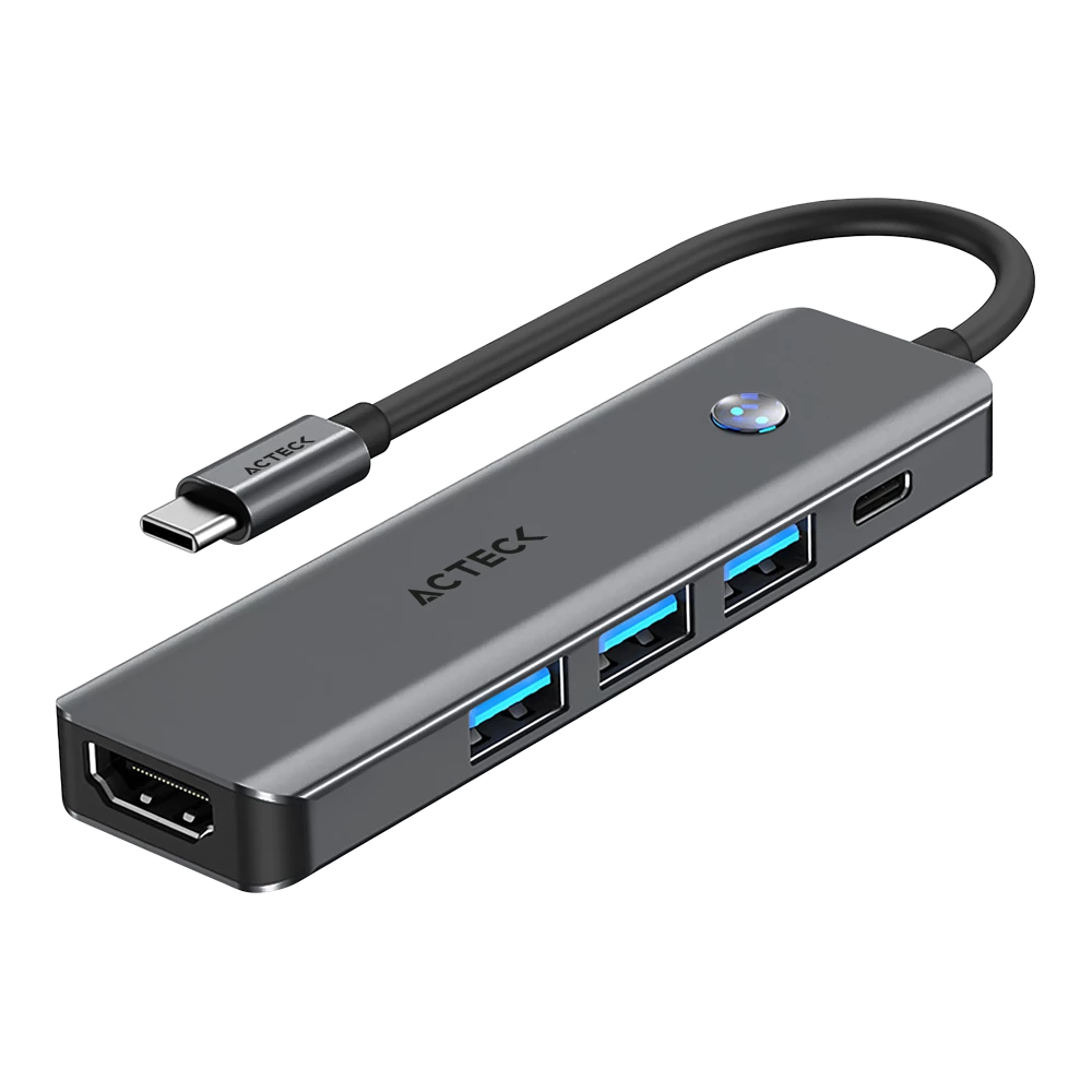 Hub OTS USB-C 5 en 1 | Gatex Dock HD770 | Advanced Series Titanio
