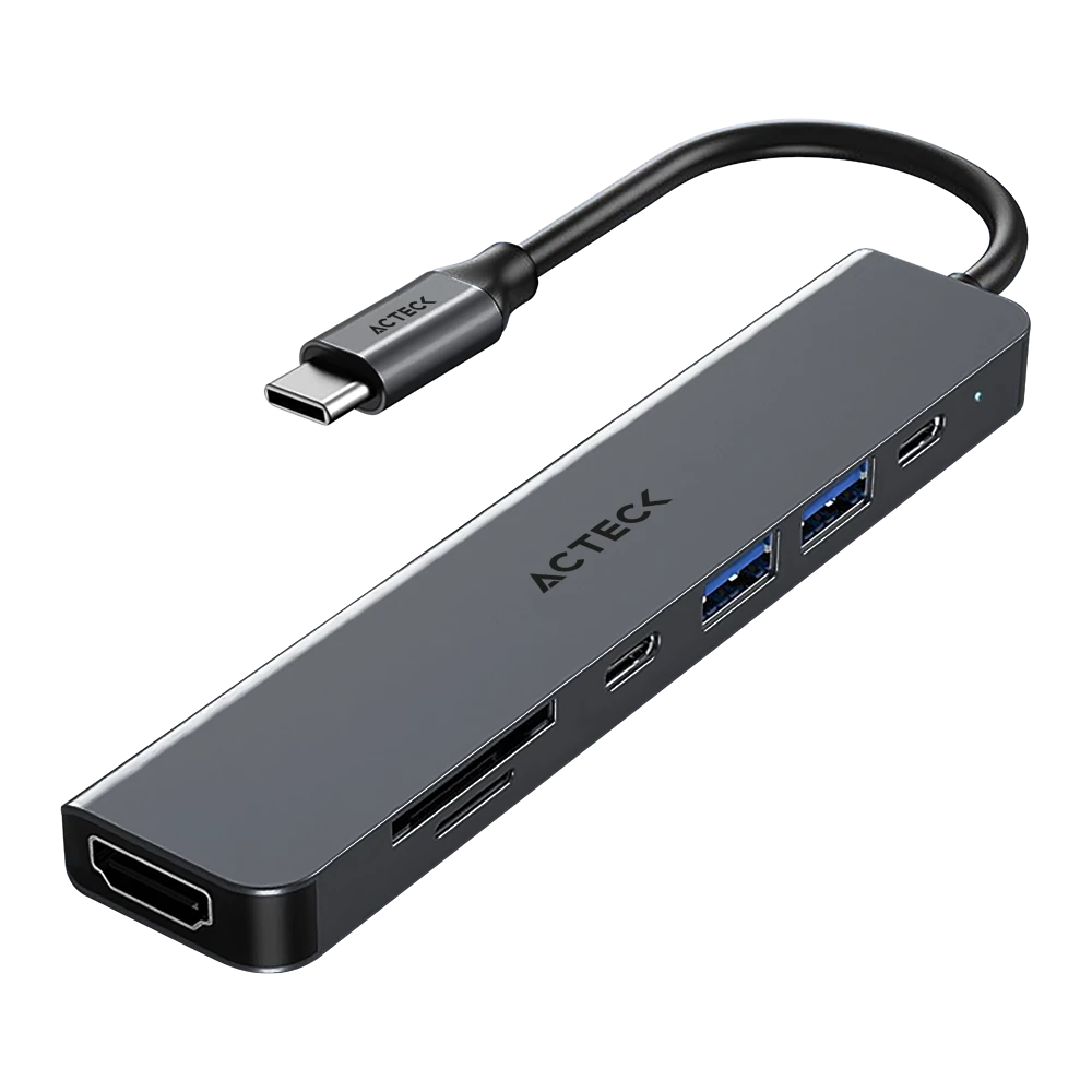 Hub USB-C 7 en 1 | Gatex Dock HD560 | Advanced Series Titanio