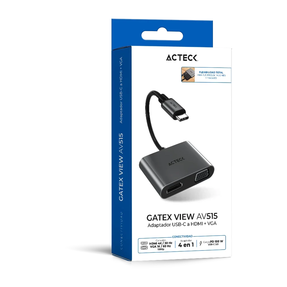 Adaptador USB-C a HDMI | Gatex View AV515 | Advanced Series Titanio
