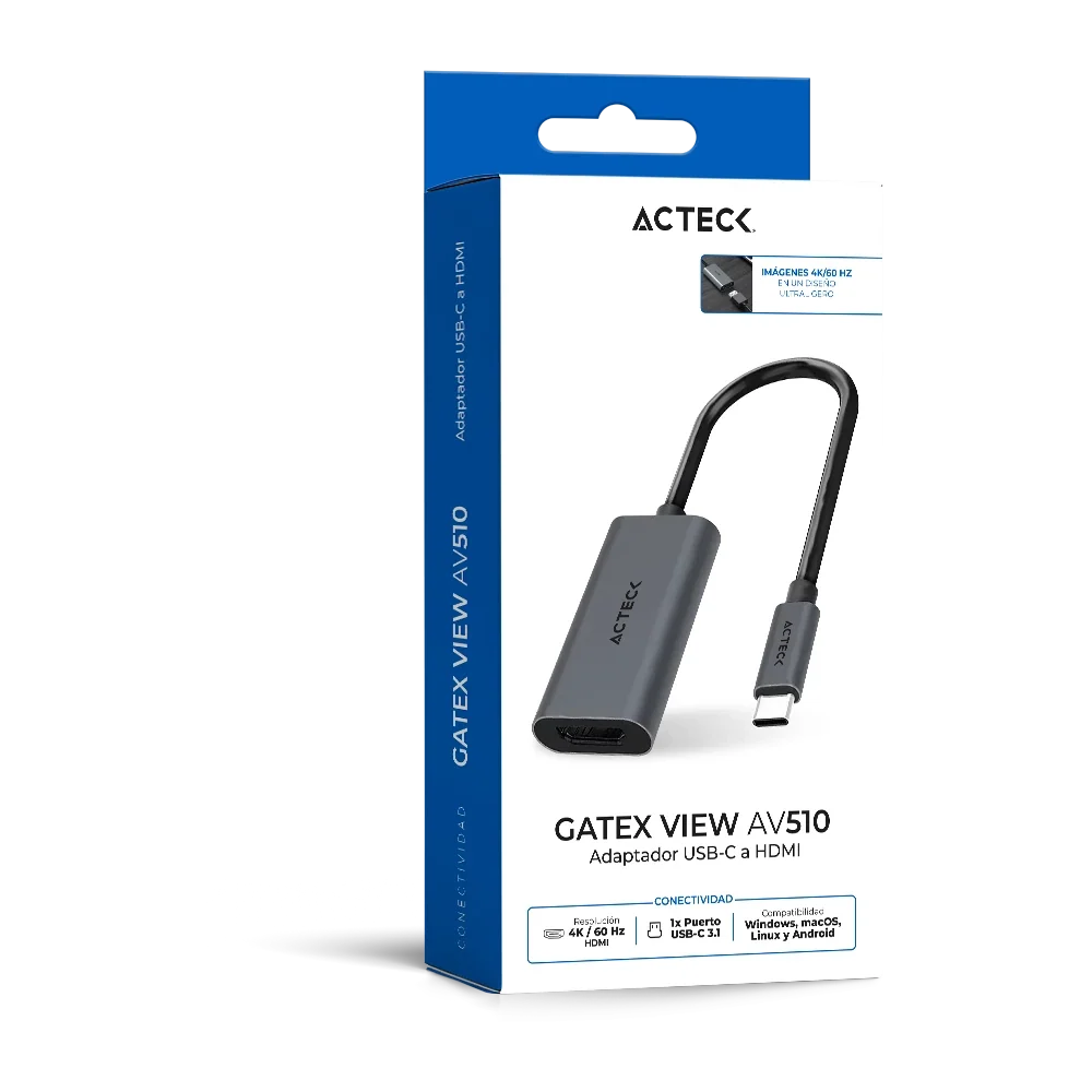 Adaptador USB-C a HDMI | Gatex View AV510 | Advanced Series Titanio