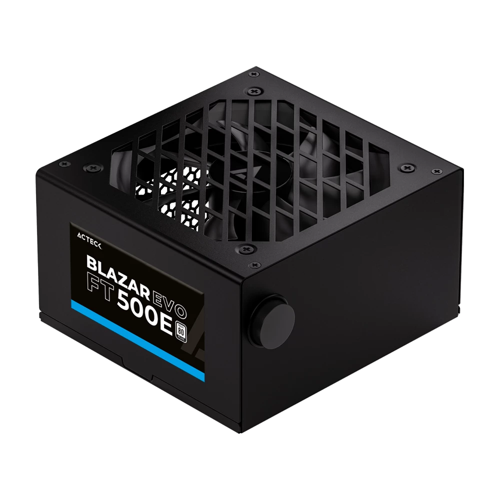 Fuente de Poder Blazar Evo FT500E ATX 500W / 1x20+4 pin + 1xAtxV12 4 + 2xSata + 1xMolex / Negro