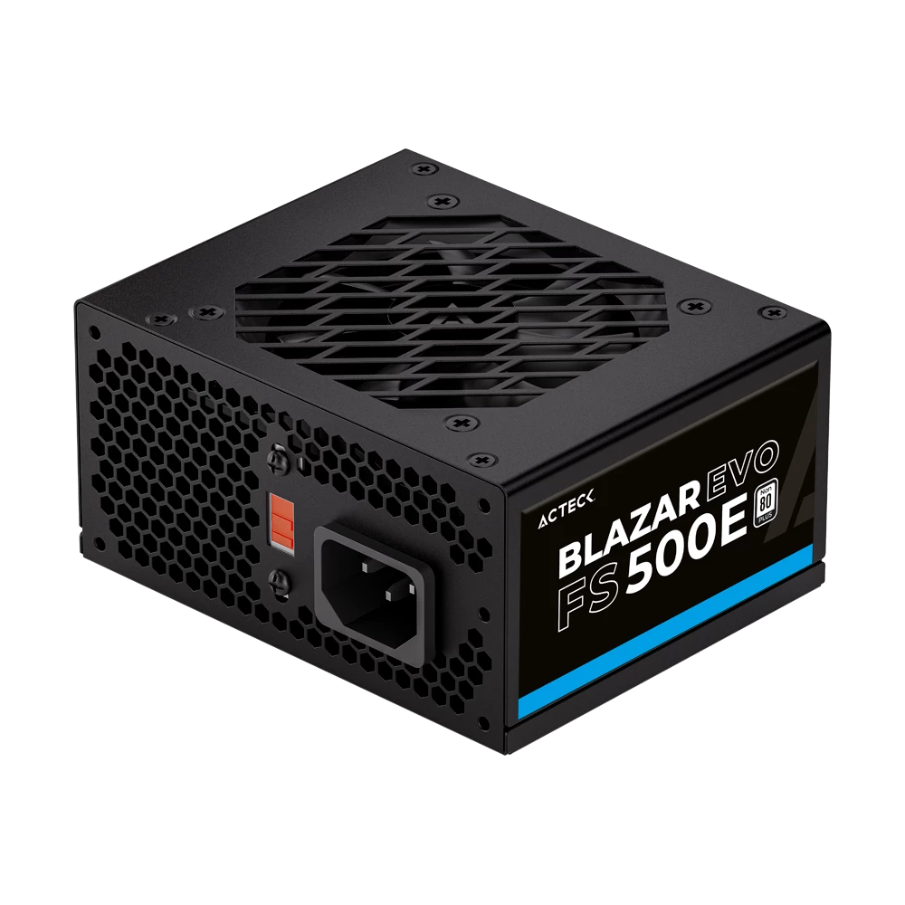 Fuente de Poder Blazar Evo FS500E SFX 500W / 1x20+4 pin + 1xAtx12V 4 + 2xSata + 1xMolex / Negro