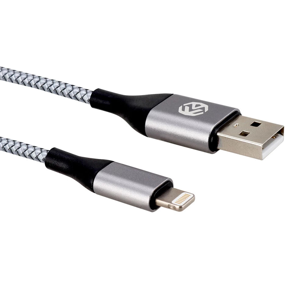 Cable USB a Lightning MFI Outdoor 1m Nylon Trenzado | Negro