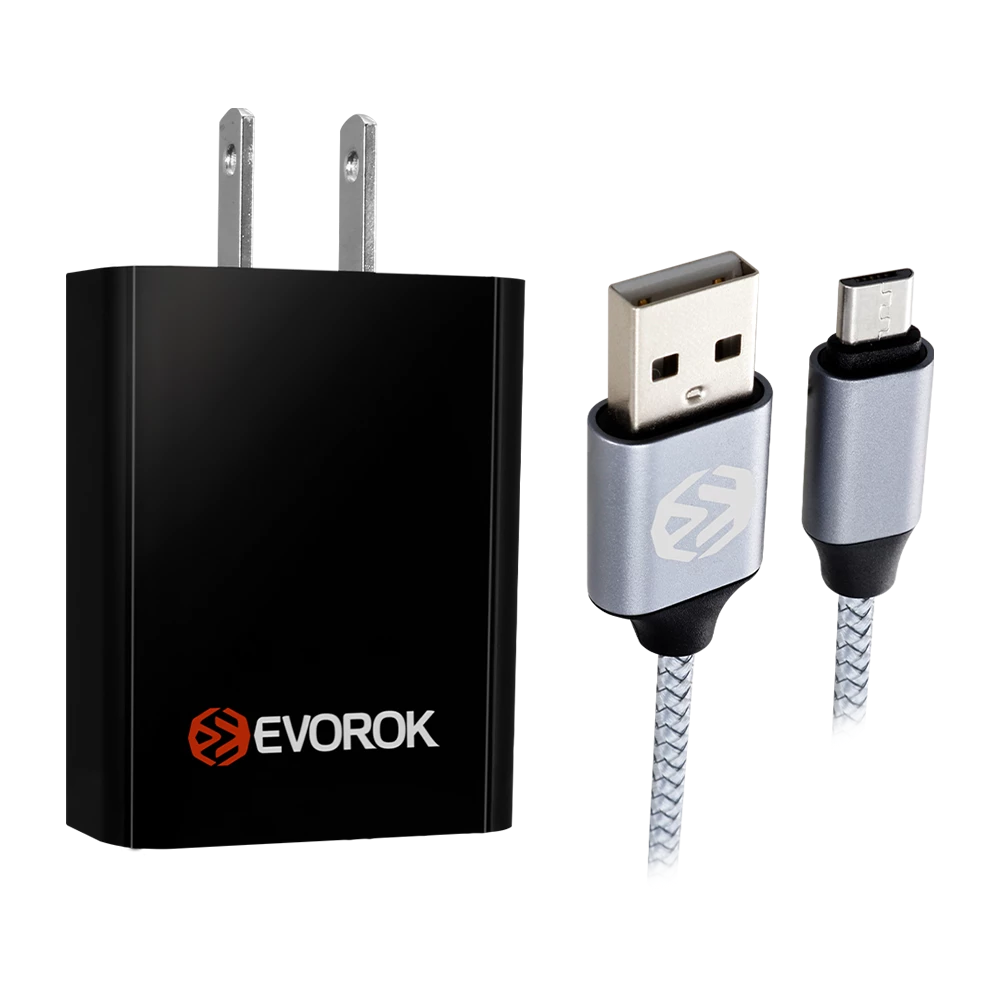 Kit Cargador de Pared con cable | Negro