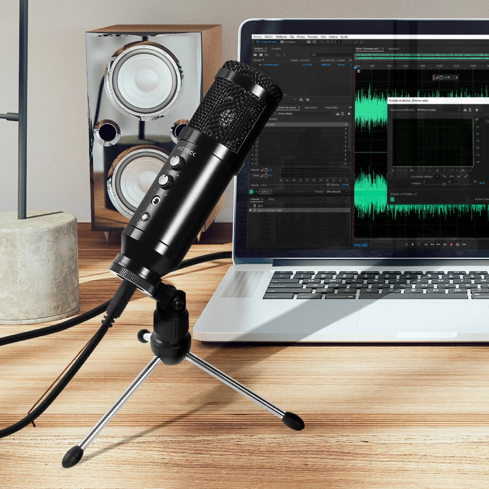 Micrófono Condensador | Devo Plus MC455 USB | Negro