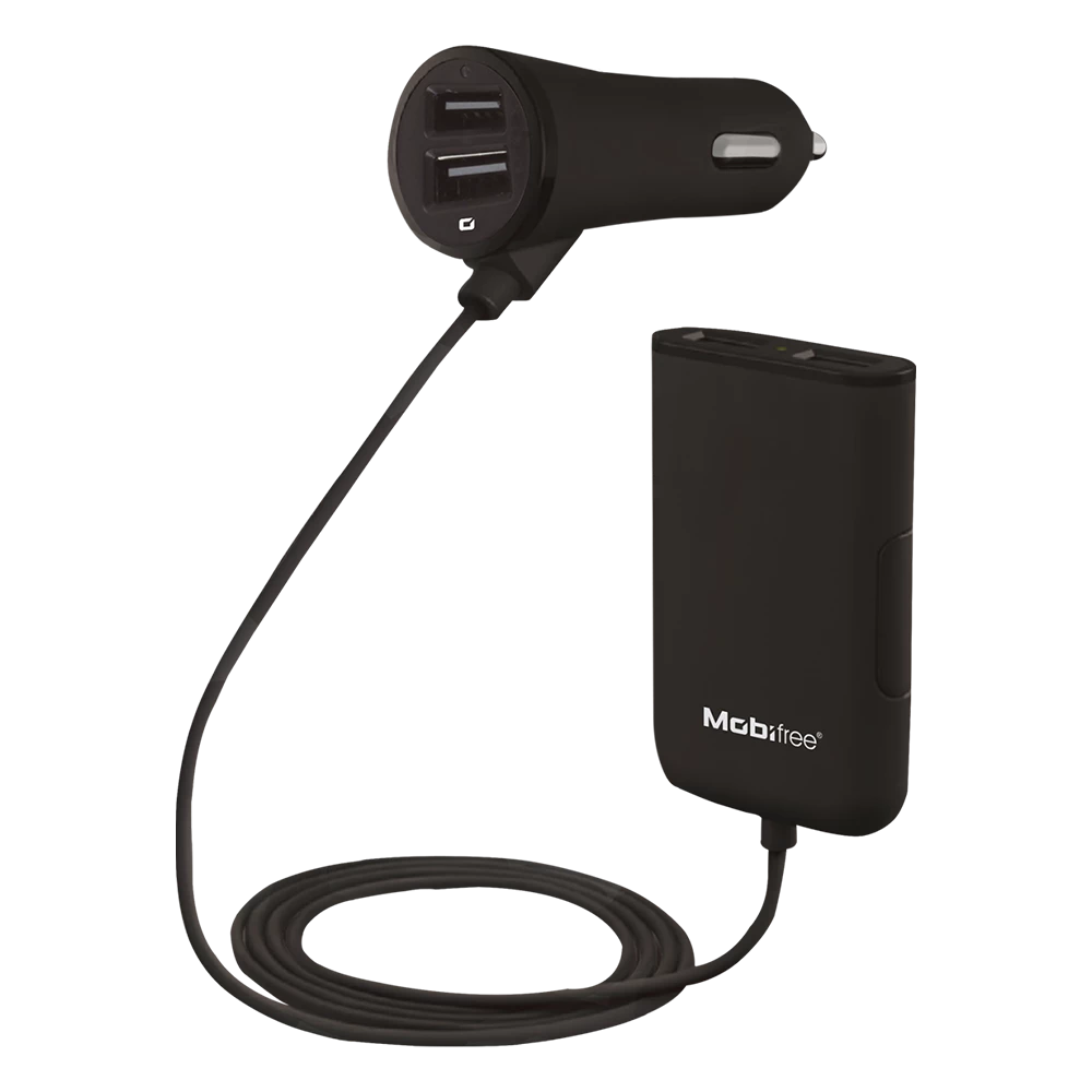 Cargador de Auto con Extensión | Ridefree | Negro