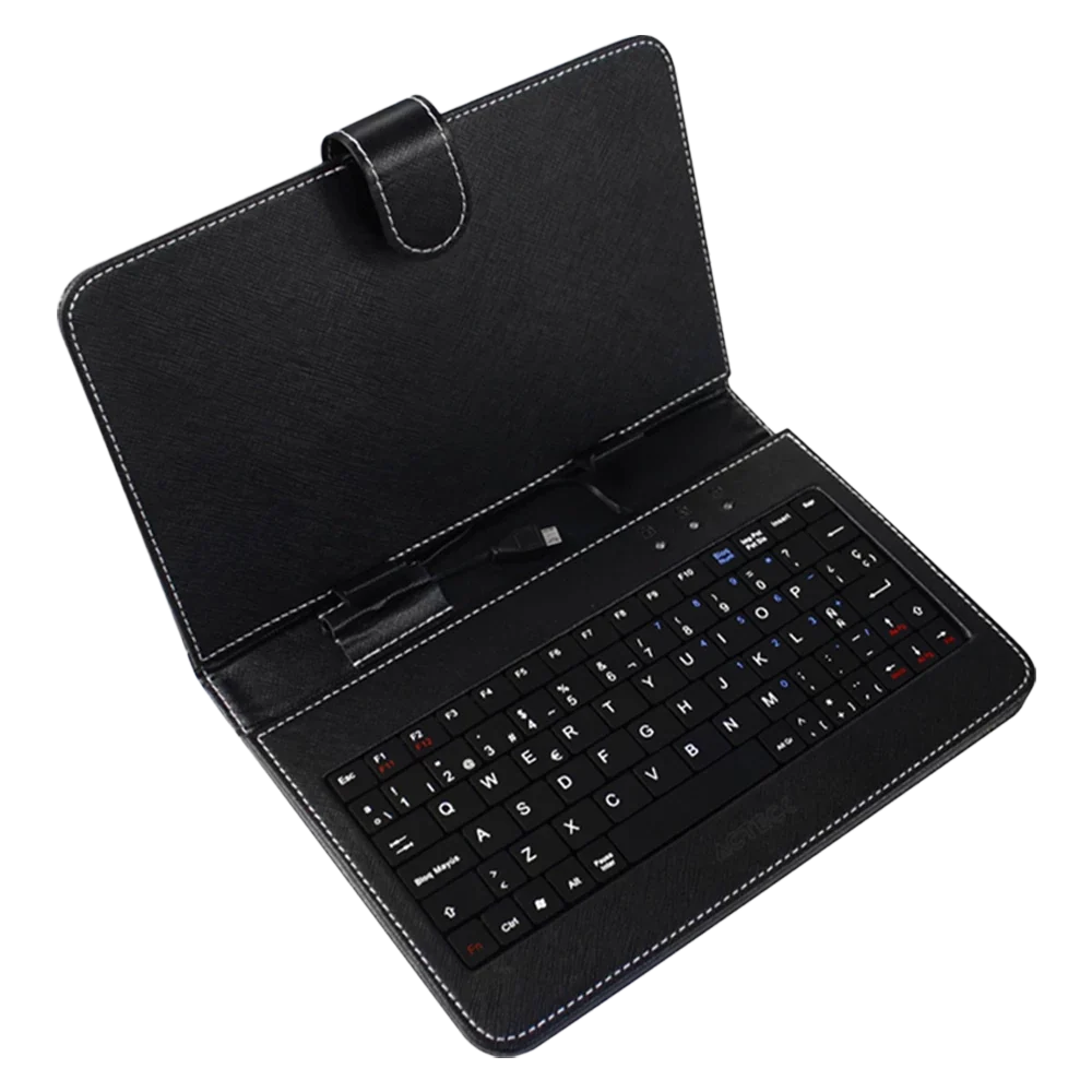 Funda con Teclado Alámbrico Micro USB| Inspire FT210 | Negro