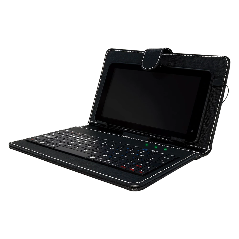 Funda con Teclado Alámbrico Micro USB| Inspire FT210 | Negro