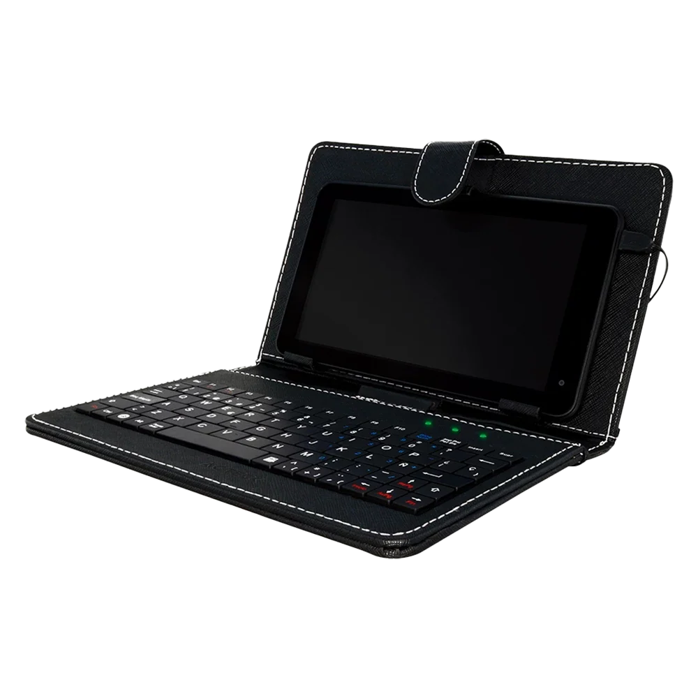Funda con Teclado Alámbrico Micro USB| Inspire FT210 | Negro