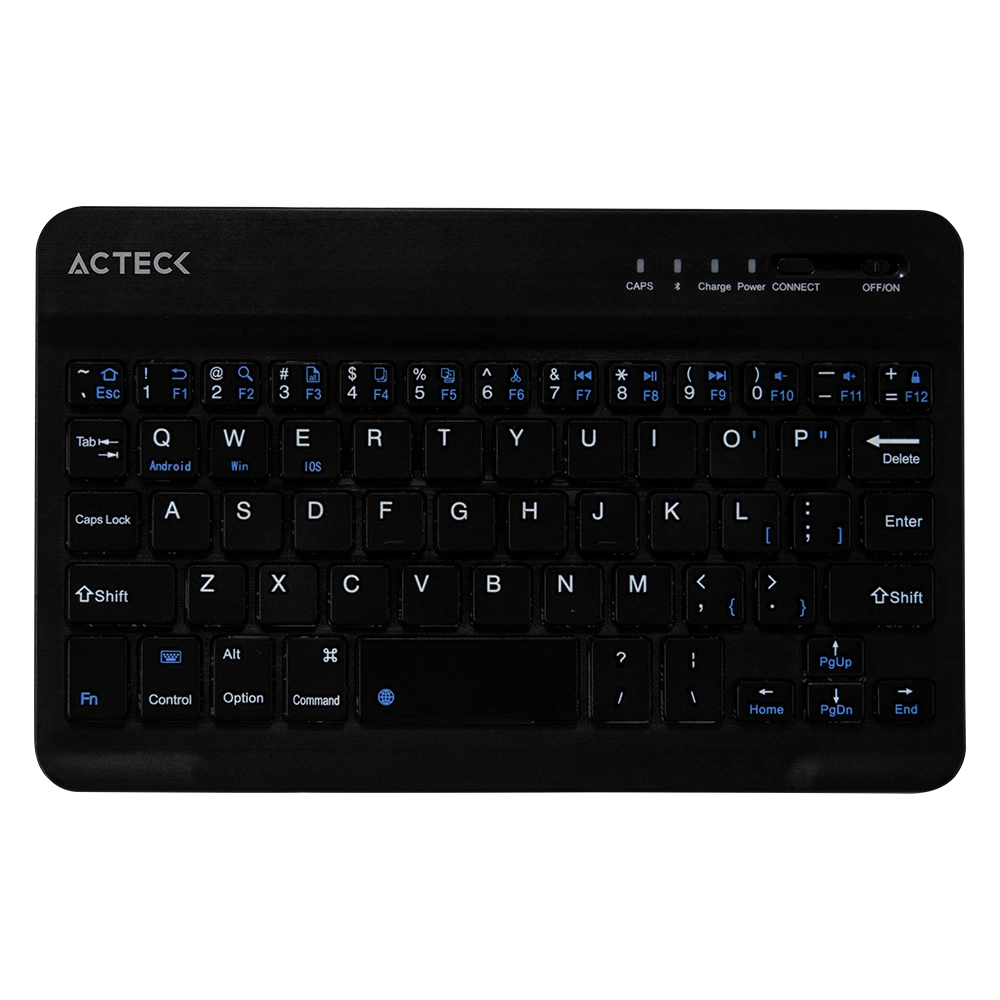 Funda con Teclado Bluetooth Inspire FT440 / Dispositivos de Hasta 7" Acabado de Tacto piel + Recargable Micro USB Negro Advanced