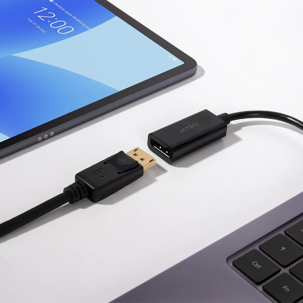 Adaptador USB C a DisplayPort | Shift Plus AD420 | Para Video Hasta 4k Macho a Hembra | Advanced Series Negro