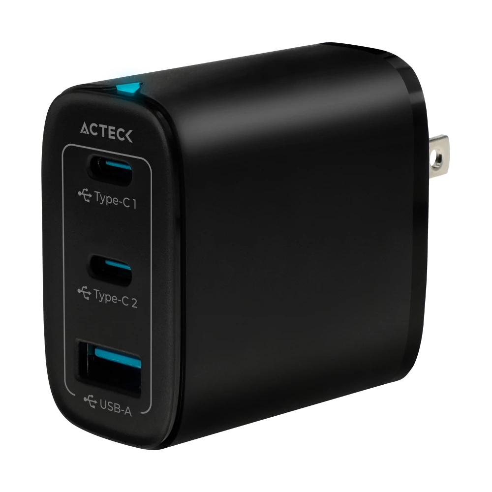 Cargador de Pared | Energon Plus CP440 | con tecnologia GaN Carga Ultra Rapida 38W + 1x USB C PD + 1x USB A | Elite Series | Negro