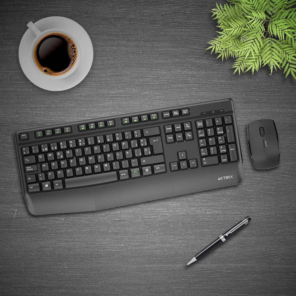 Combo 2 en 1 teclado y mouse Inalámbrico | Creator Plus MK465 | Negro