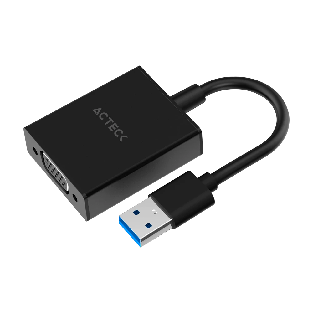 Adaptador  | Shift Plus AV410  | Video USB 3.0 / USB A a VGA/ Macho a Hembra / Negro