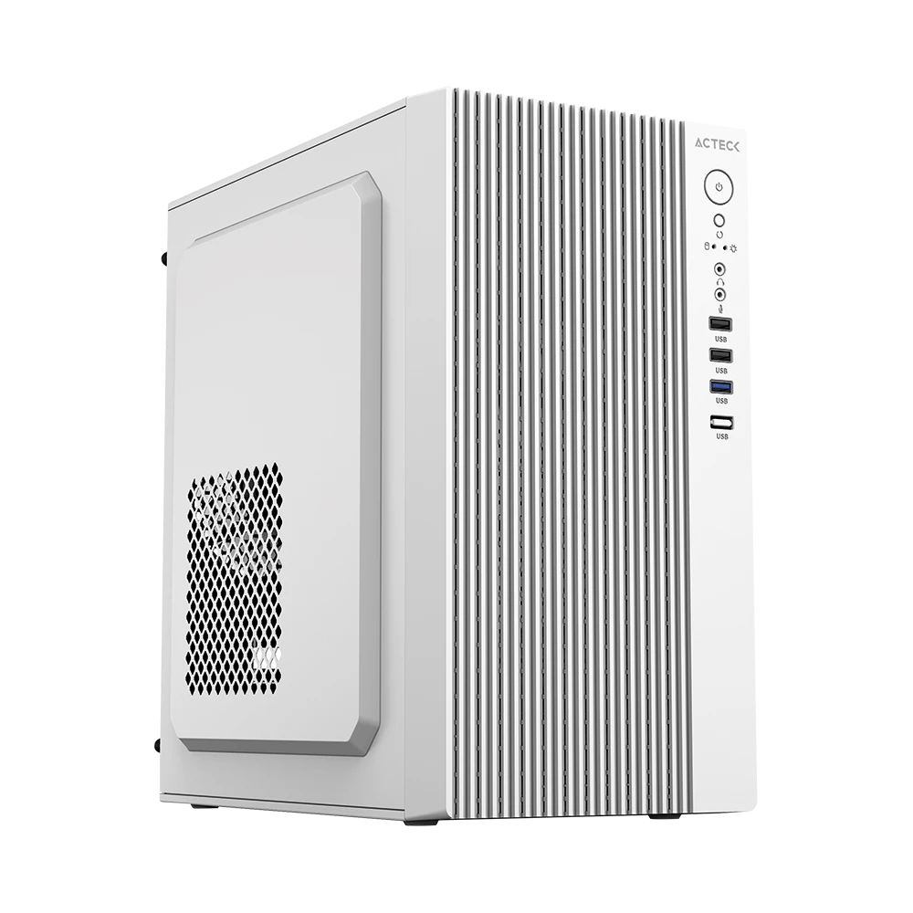 GABINETE ACTECK AC-939270 ZENITH GI656MICRO ATXFUENTE 500W1USB 30FULL METALICOBLANCO - AC-939270