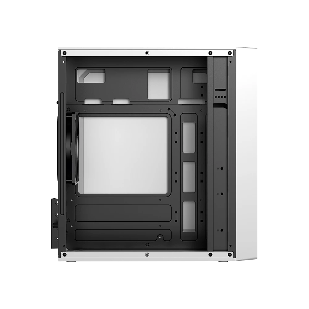 Gabinete Mini Torre | Zenith GI656 | Max MB M-ATX Fuente ATX 500 W + 1x USB 3.0 + 2x USB 2.0 + 1xFan + Full Metálico + Frente Sólido | Blanco