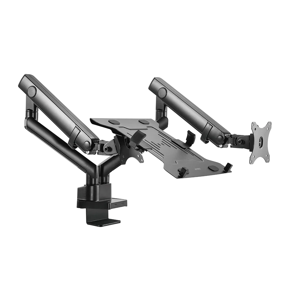 Soporte Mecánico para Escritorio Articulado  para 1 Monitor + 1 Laptop / 17" - 32" | Enforce Motion SM636 | Negro
