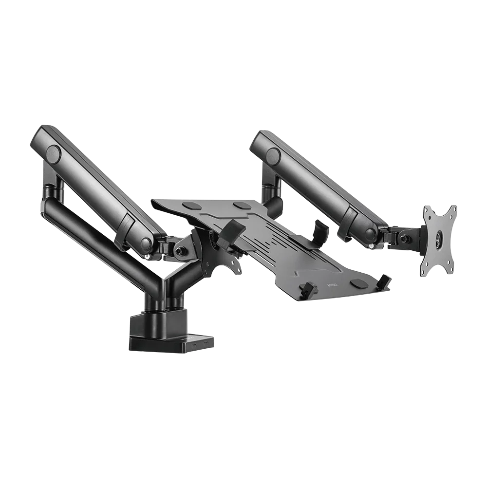 Soporte Mecánico para Escritorio Articulado  para 1 Monitor + 1 Laptop / 17" - 32" | Enforce Motion SM636 | Negro