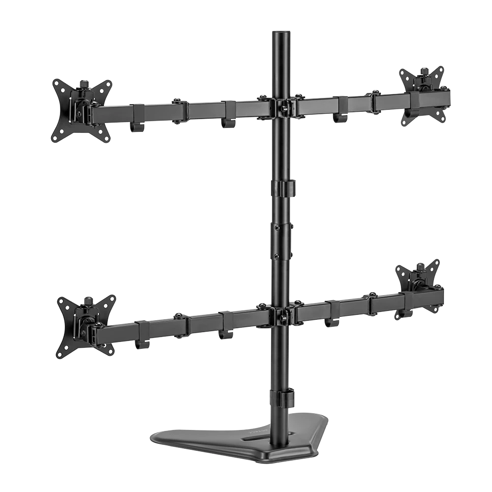 Soporte Articulado para 4 Monitores | Enforce Zone-B SM445 | 17" - 32" | Soporta 9 kg | Soporte Vesa de 75x75mm | 100x100mm con Base | Advanced Series | Negro