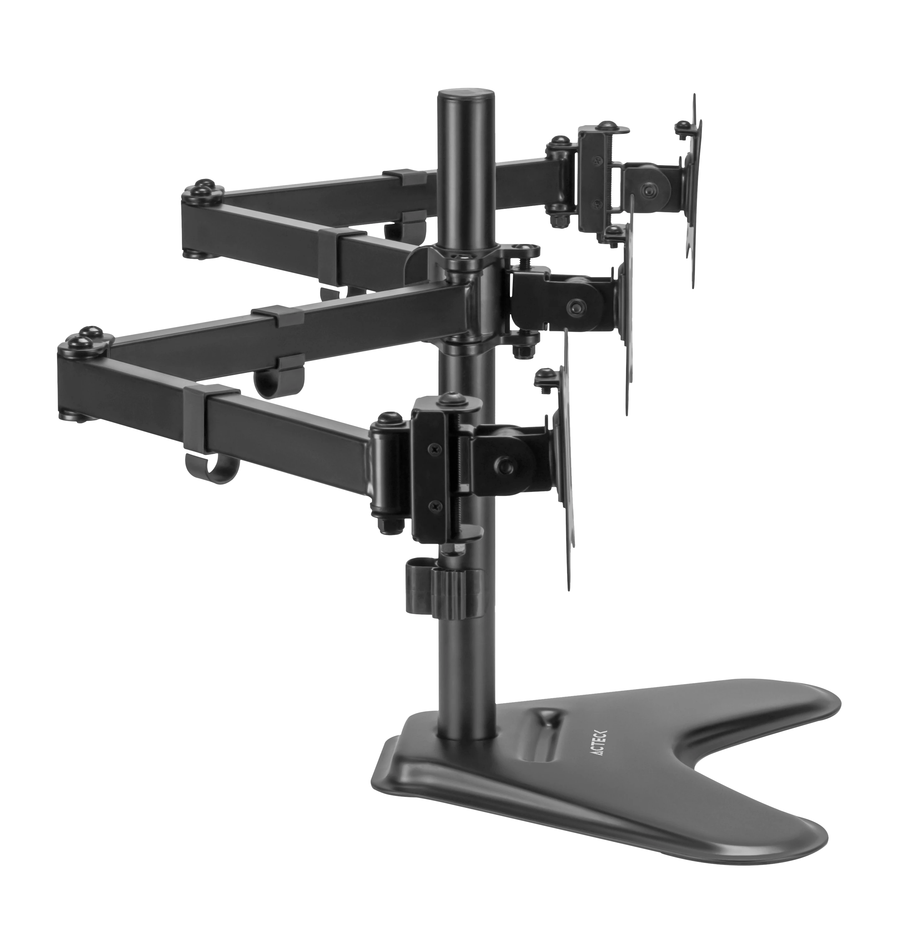 Soporte Articulado para 3 Monitores 17"- 27" | Enforce Zone-B SM435 | Soporta 7 kg | Soporte Vesa de 75x75mm | 100x100mm con Base | Advanced Series | Negro