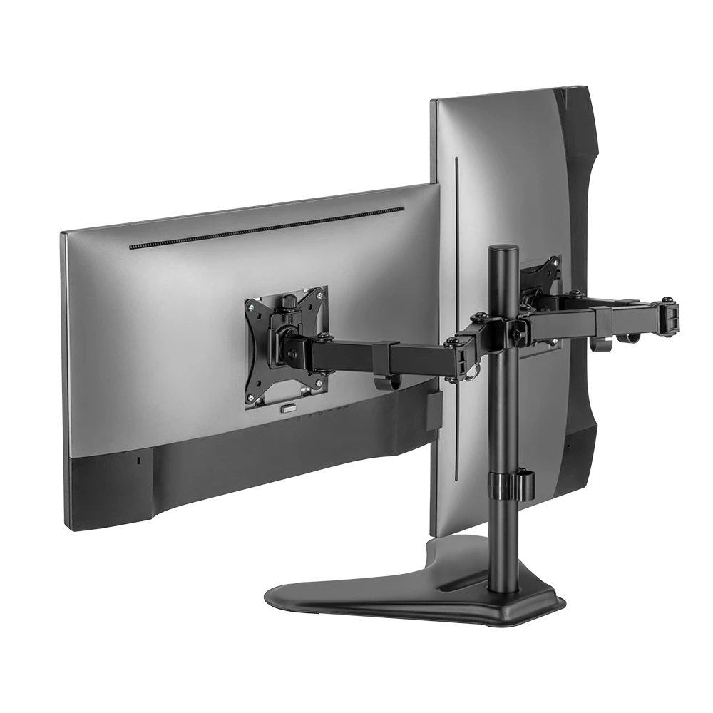 Soporte Articulado para 2 Monitores 17" - 32" | Enforce Zone-B SM425 | Soporta 9 kg | Soporte Vesa de 75x75mm | 100x100mm con Base | Advanced Series | Negro