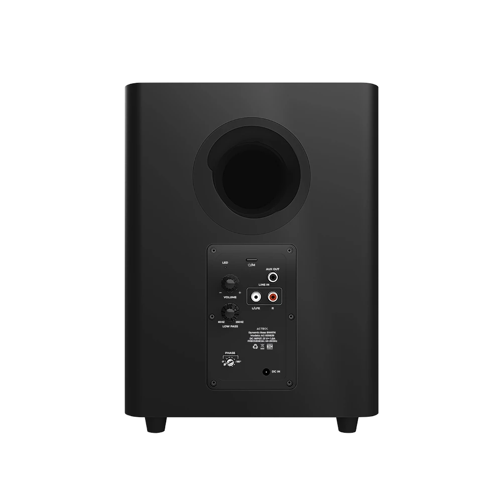 Subwoofer tipo Estudio | Dynamic Bass BW676 | Activo 50 Watts | Elite Series | Negro