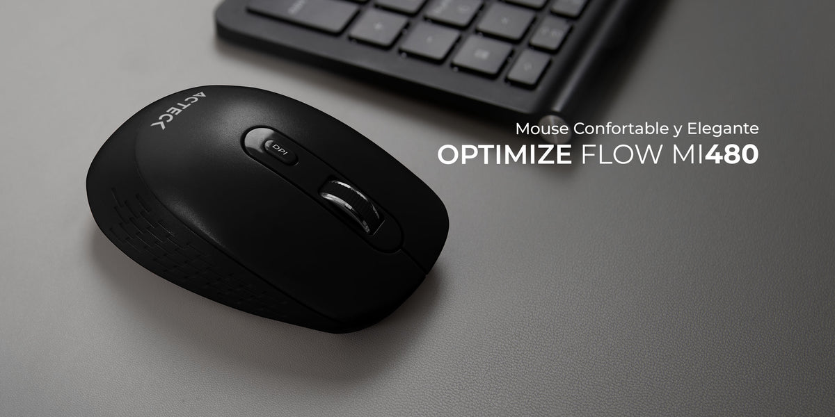 Mouse Confortable y Elegante Inalámbrico | Optimize Flow MI480 | Rosa