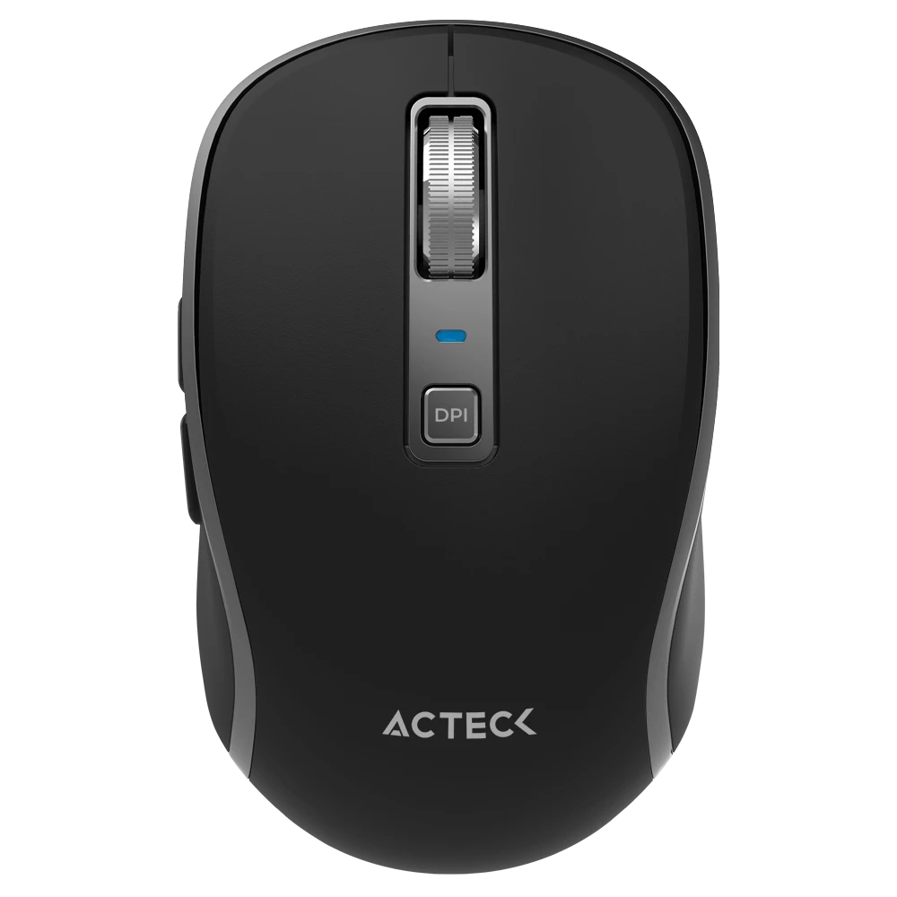 Mouse Ultra Portable Multidispositivo | Optimize Trip Pro MI580 Inalámbrico | 2.4 MHz + Bluetooth | 1600 DPI | 7 Botones | Recargable + USB-C | Elite | Negro