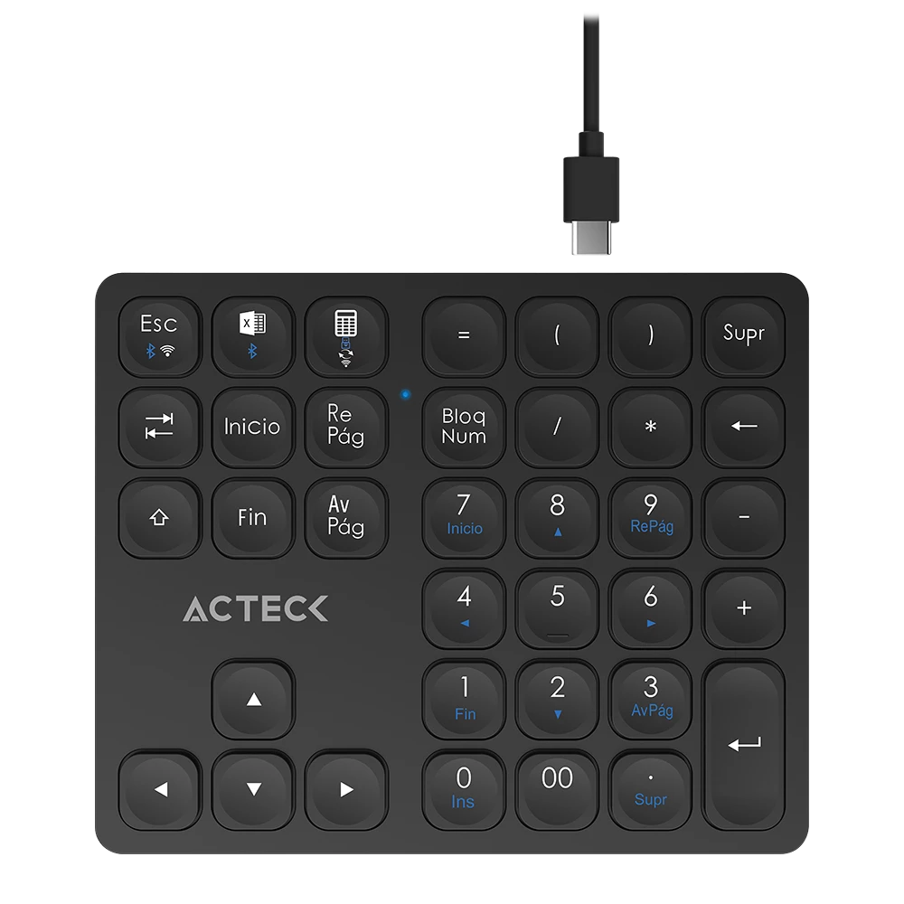 Teclado Numerico Multidispositivo | Inspire Pad Pro TN480 | 2.4 Ghz + BT 5.0 Dual Mode + Recargable | Advanced Series | Negro